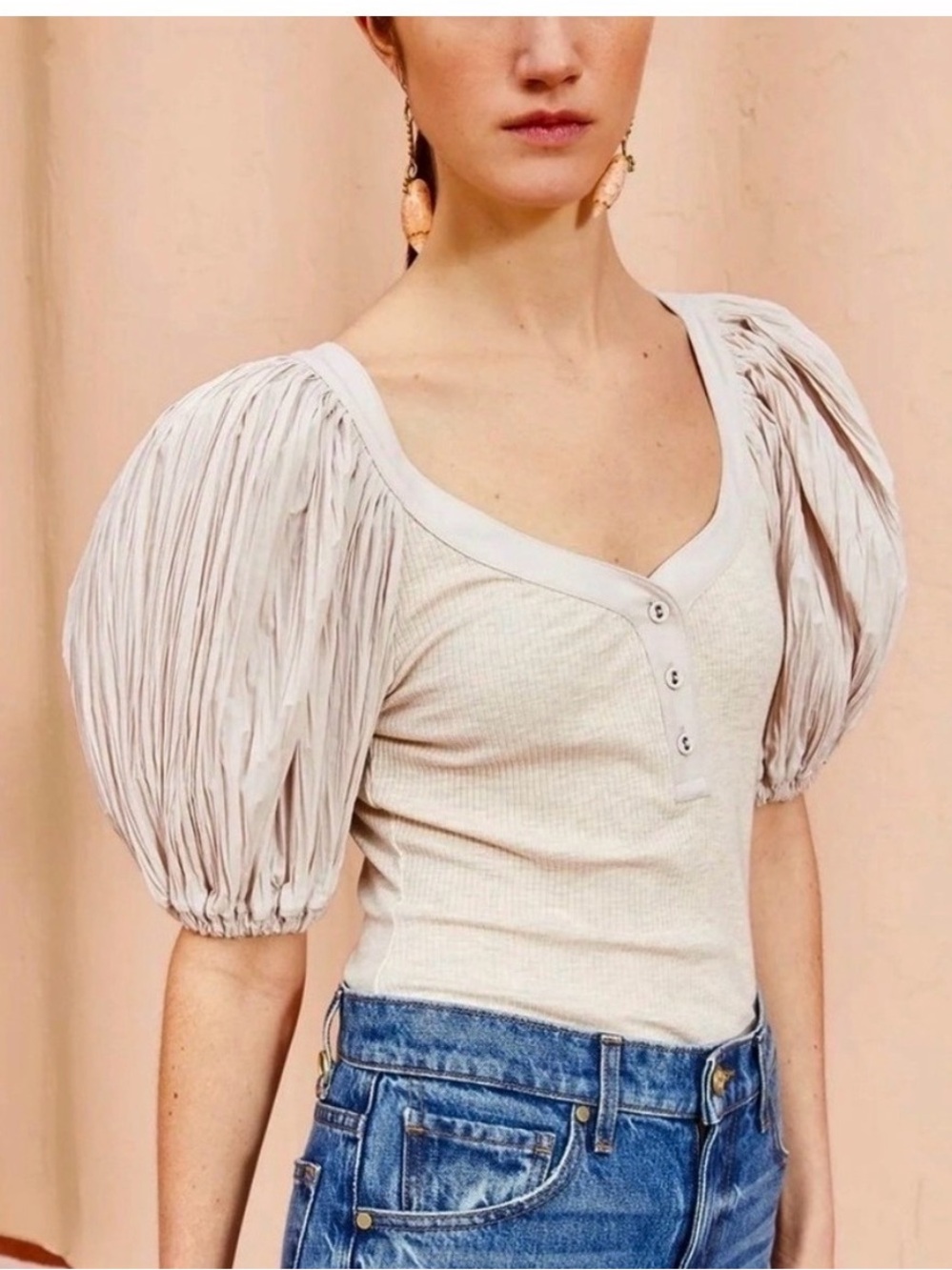 Ulla Johnson Marika Top in Cobblestone Size Small - Picture 1 of 10